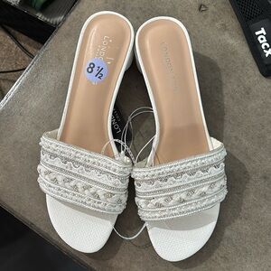 London fog embellished sandals 8.5